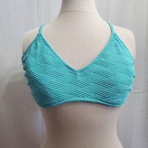 Cupshe Light Teal Textured Wireless Bralette
